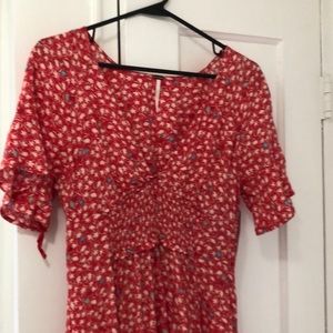 Free People Floral Midi Dress